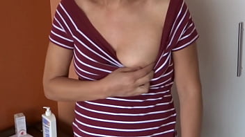 Preview 2 of Man Does Woman Woman Does Man - Stepson&#039_s friends masturbate while seeing my tits and want to suck them,  they cum hard