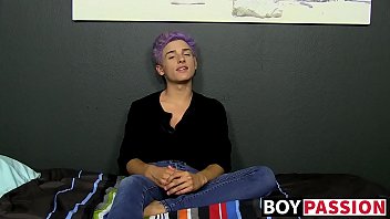 Preview 1 of Maly Murzynek - Twink toys with his big fat dong and moans for us too