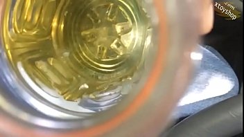 Preview 4 of Dickjob Alone - Hot Young Man Pisses In A Gatorade Bottle In His Car