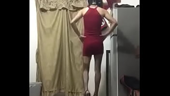 Preview 2 of Dad Wanking With Boy - Crossdressing in my room