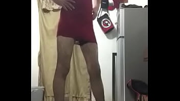 Preview 1 of Dad Wanking With Boy - Crossdressing in my room