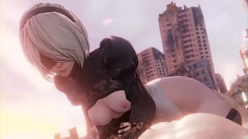 Preview 2 of Bro Fuckvsister - 2B From NierAutomata Is Fucked