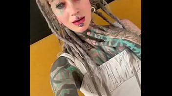 Preview 1 of Naimi Woods - Me looking at you&mdash_how do you like split tongues? Would you ever try a body mod like this?#SplitTongue #BodyMod...