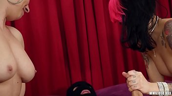 Preview 3 of Sister Sex Vodeos - Lucky sex slave for the lesbian dommes