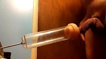 Preview 1 of Blackmama - Mechanical cock pumping