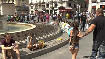 Preview 1 of Quickie Before Wedding - Petite Spanish slut public d.