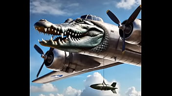 Preview 3 of Homemade Granny Hair - A airplane called &quot_bombardino crocodilo&quot_ ready to shoot cumshots at every girls they see