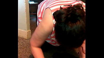 Preview 3 of Ferro Hannah - Nice Downblouse boobs... Amber was cleaning up after her puppy.
