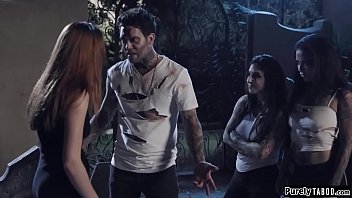 Preview 2 of Polesxxx Ruf - Redhead fucked by her 3 undead friends