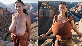 Preview 1 of Girl Goes Old - Nude hiker mom