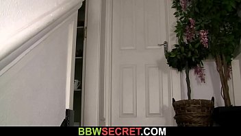 Preview 1 of Mom Fucked In Shower By Plumber - Big boobs fatty rides his black meat