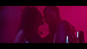 Preview 4 of Russian Mom And Dad Xnxx - man and woman kissing sitting in bar with pink lights