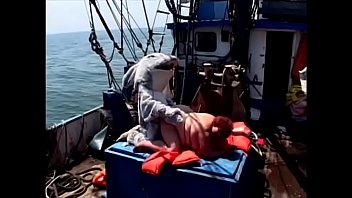 Preview 2 of Indian Actress Beef Fuck - Huge bitch Tia Davis gets fucked and creamed by a man in a dolphin costume on the ship