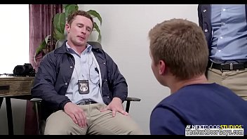 Preview 1 of Main Milfa - Gay threesome cops have anal sex session