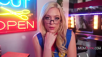 Preview 1 of Treanniing Gym Mom - Blonde Bosses Kinky Quandary - Barbie Breach,  Mike Mancini