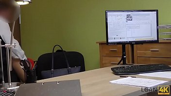 Preview 4 of Dj Porny Girl - LOAN4K. Long-haired brunette Inga Devil comes to a small loan company