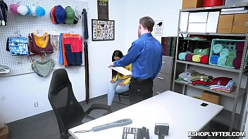 Preview 1 of Nev Xxxc - Shoplifter gets her cocchie fucked silly over the table and moans in delight
