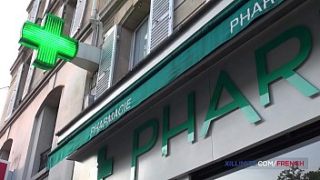 Preview 1 of My First Breast Tatoo - French brunette fucked in the pharmacy
