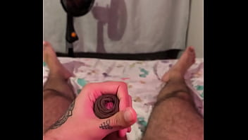 Preview 1 of Anaku Lagi Nafsu - POV intensely jerking my big uncut cock until I shoot a thick cum load
