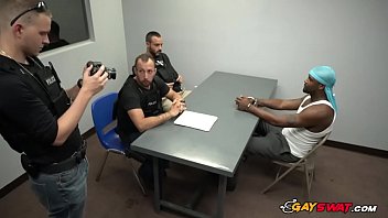 Preview 1 of Holi Hot Sex - Black Big Cock gets hard by looking at these Gay Jocks Officers.