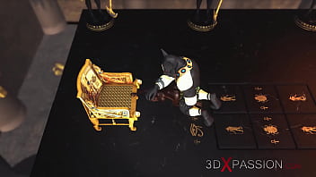 Preview 3 of Oiled Bf - Sex in ancient Egypt! Anubis fucks a young egyptian slave in his temple