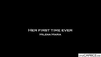 Preview 2 of Miya Khalifa Porn Viedeos - Milena Maria  - firs time Lesbian experience - Little Caprice Dreams