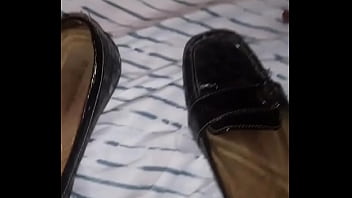 Preview 3 of Indian Fuck Harder - Forster gave me her stinky black work Slip-Ons