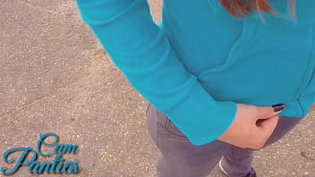 Preview 2 of Alex Delaflor - Real public Cum Panties