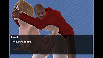 Preview 3 of Bus Teching Sex - Jamal Banged My step Mom! (BBC cuckold rpg game,  scene 1)