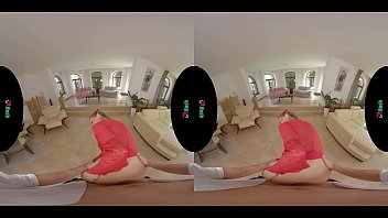 Preview 2 of Nancy Lactating - VRHUSH hot brunette Tina Kay takes your cock in VR