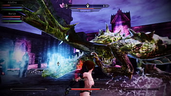 Preview 3 of Kiara Mia Maid - [SKYRIM MOD] Sexy Battle with Durnehviir