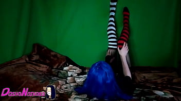 Preview 2 of Tatty Pornstars - DashaNoihara #19 - Relaxing in long stripe socks and pantyhose