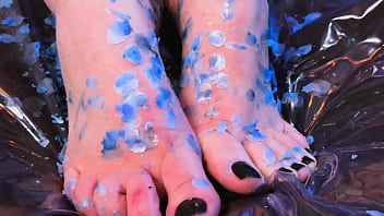 Preview 4 of Face Texis - Lana&#039_s Foot Tease and Wax Play