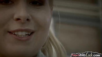 Preview 1 of Xxxn Xx Com N - Tow sexy blondes wrestle then eat pussy