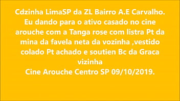 Preview 1 of Abg Banyuangi - Cdzinha LimaSp dando no cine  Pra um ativo com a calcinha Tanga Rose da Neta da Vozinha da favela 09102019