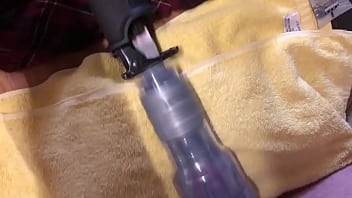 Preview 2 of Lankan Hanimun - Fleshlight with power tool
