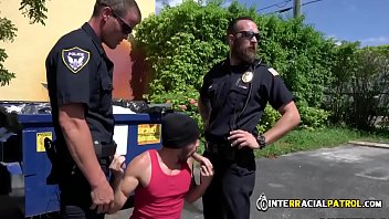 Preview 3 of Young Iraqi - Horny White cops Fucked Black Suspect