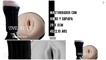 Preview 2 of Xxx Www Eee - Masturbador Masculino con Vibrador y Sopapa