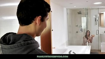 Preview 1 of Sunny Leave Xxx Porn Hot - Dude Catches Stepsister Fucking Herself With A Dildo,  So He Fucks Her