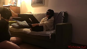 Preview 1 of Full Videos Xxx Filam - Mistress Kym sitting on her submissive teasing him with