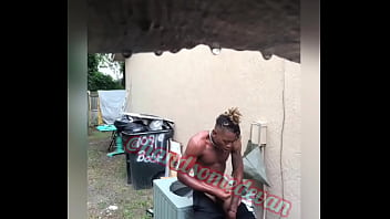 Preview 1 of Chris Jericho - Neighbors Watch young man jerk his dick in the rain (Handsomedevan)