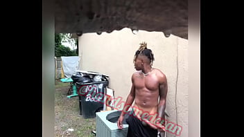 Preview 4 of Chris Jericho - Neighbors Watch young man jerk his dick in the rain (Handsomedevan)