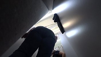 Preview 1 of Chaina Sex Boay - A hidden camera in the fitting room caught a busty milf with thick thighs. Mature ass in panties under a skirt.