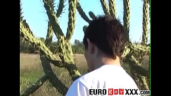 Preview 1 of Hd Spiha Leone Xxx Hot - Young Euro farmhand eating cum after doggystyle drilling