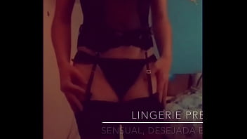 Preview 1 of Korean Fat Girl Sex - Lingerie preta,  cinta liga e um corpo de dar &aacute_gua na boca