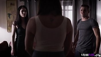Preview 1 of 18 Yir Monroe - Stepson slams her hot stepmom behind while she eats Evelyns pussy making her drips juices