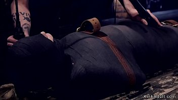 Preview 3 of Syahrini Sex Indo - Blonde in device bondage dp fucked