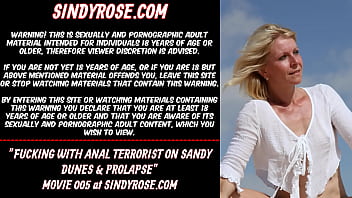 Preview 1 of Xxxporn Ve - Sindy Rose Fucking with anal terrorist on sandy dunes &amp_ prolapse
