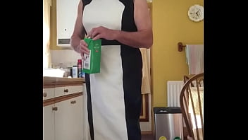 Preview 2 of Kutta Wala Bp Hd Video - Johanna Clayton,  black and white dress - Kitchen