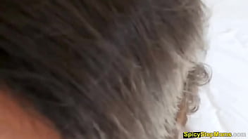 Preview 2 of Big Hock Sex Videos 1 - My pretty faced stepmom gives me a BJ on her knees